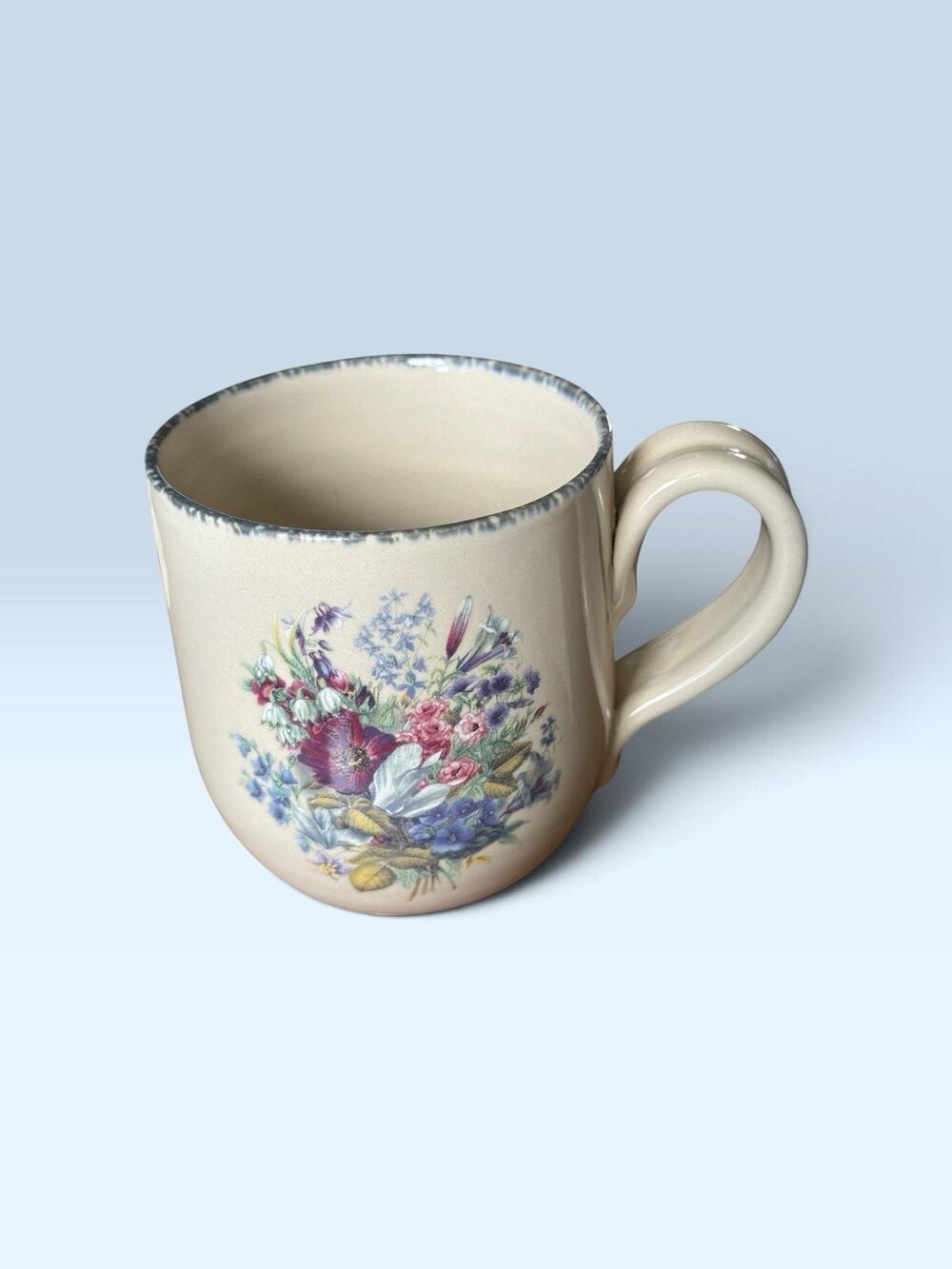 Home & Garden Party- Stoneware Floral Coffee Mug Tea Cup Made in USA 2004